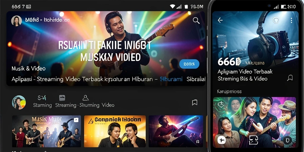 Tampilan antarmuka aplikasi Streaming Video 666I yang modern dan intuitif.