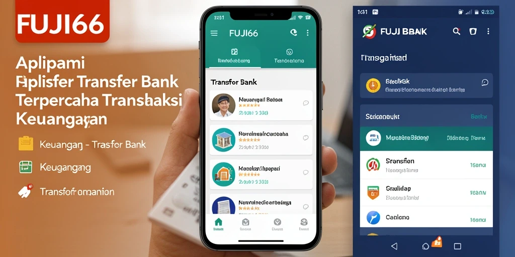 Antarmuka FUJI66 yang sederhana dan mudah digunakan untuk transfer bank.
