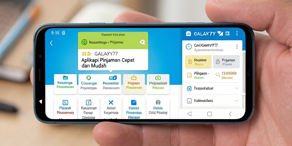 Antarmuka GALAXY77 untuk pengajuan pinjaman yang sederhana.