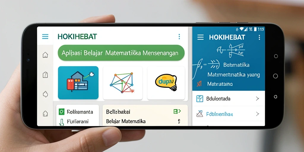 Antarmuka HOKIHEBAT yang intuitif dan interaktif untuk belajar matematika.