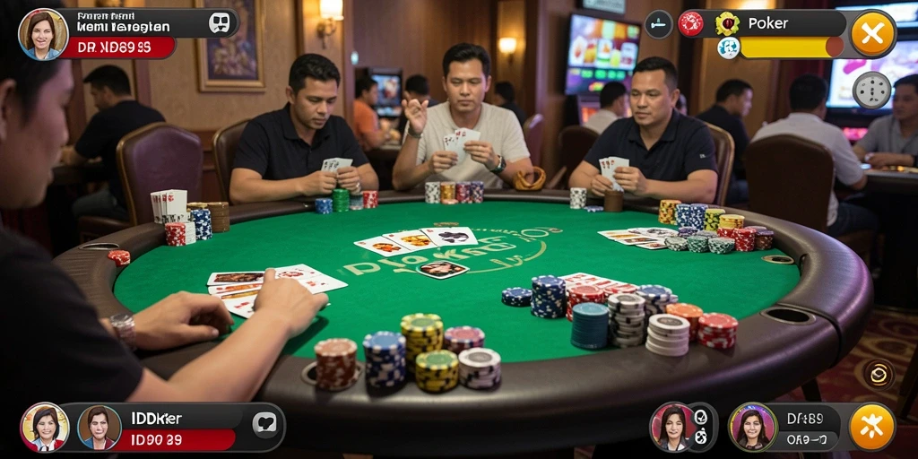 Antarmuka game Poker IDR89 dengan fitur menarik dan interaktif.