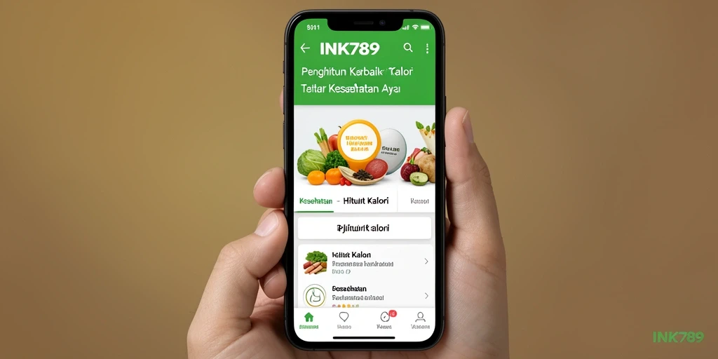 Tampilan antarmuka INK789 yang sederhana dan intuitif untuk menghitung kalori.