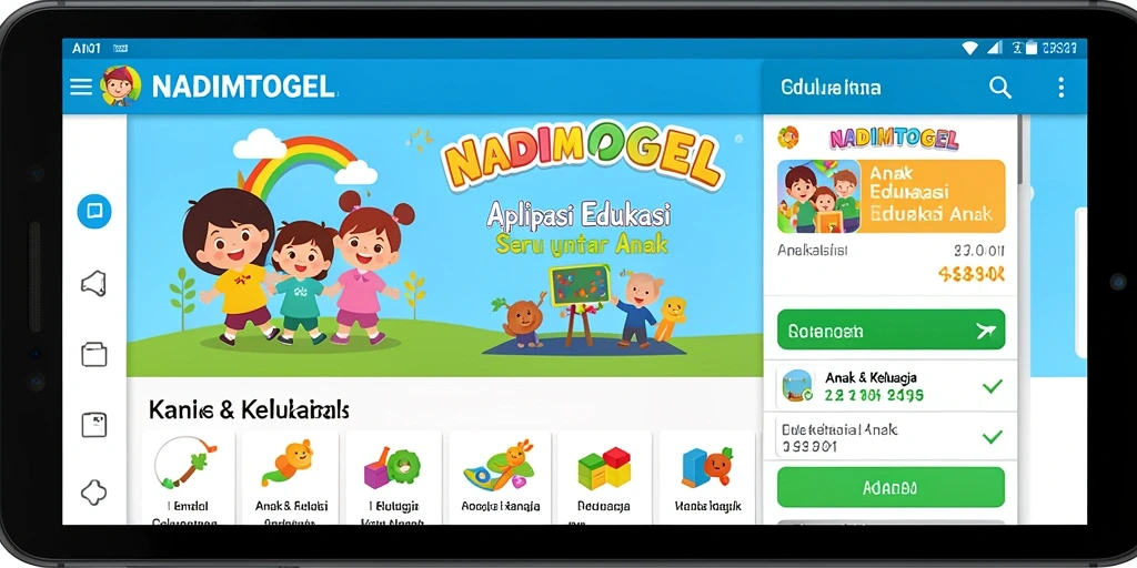 Tampilan antarmuka edukatif aplikasi NADIMTOGEL untuk anak.
