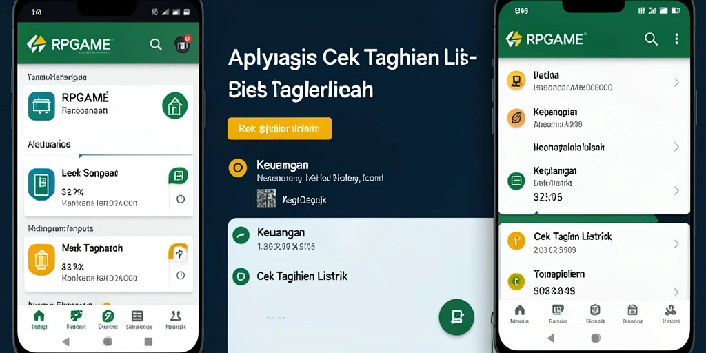 Antarmuka RPGAME yang memudahkan cek tagihan listrik.