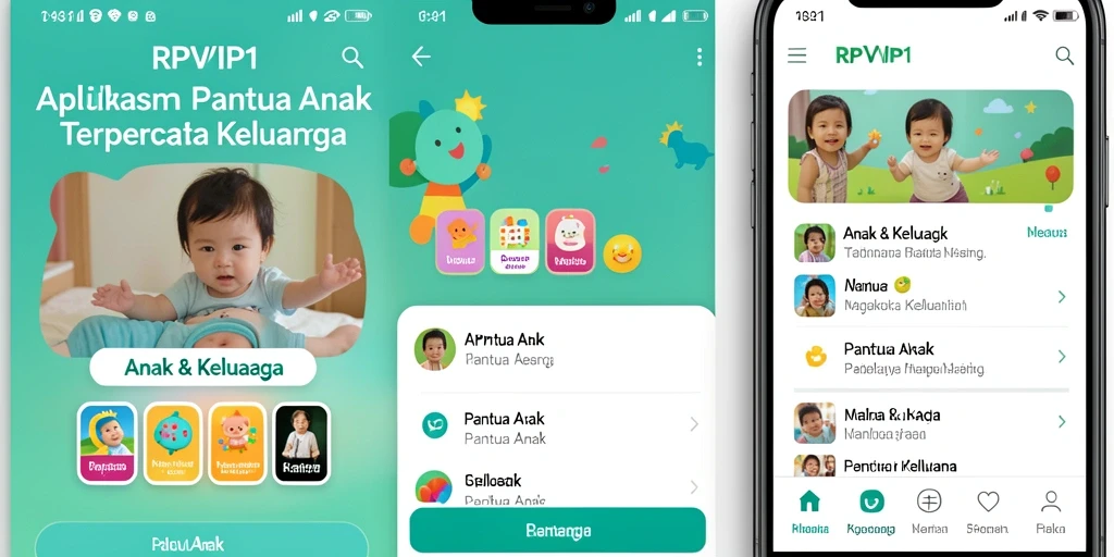 Tampilan antarmuka RPVIP1 yang intuitif dan menarik untuk keluarga.