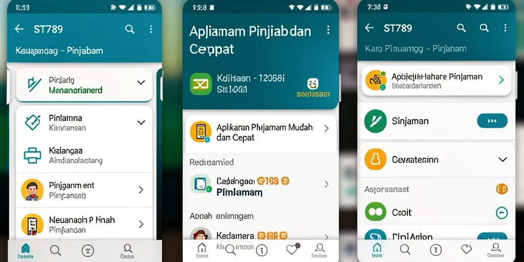 Antarmuka aplikasi ST789 yang user-friendly dan modern.