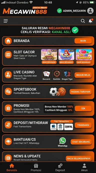 Kanal Resmi Megawin888 untuk Pengguna Android Indonesia